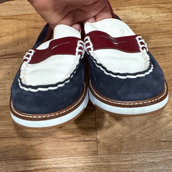 Tods Barca Colorblock Suede Penny Loafers - Picture 9 of 11